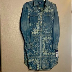 CHAPS blue jean dress